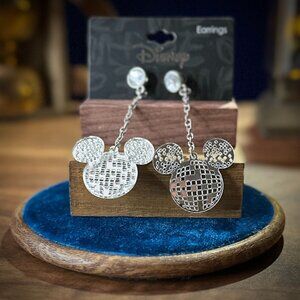 Disney / Neon Tuesday Mickey Mouse Icon Disco Ball Earrings